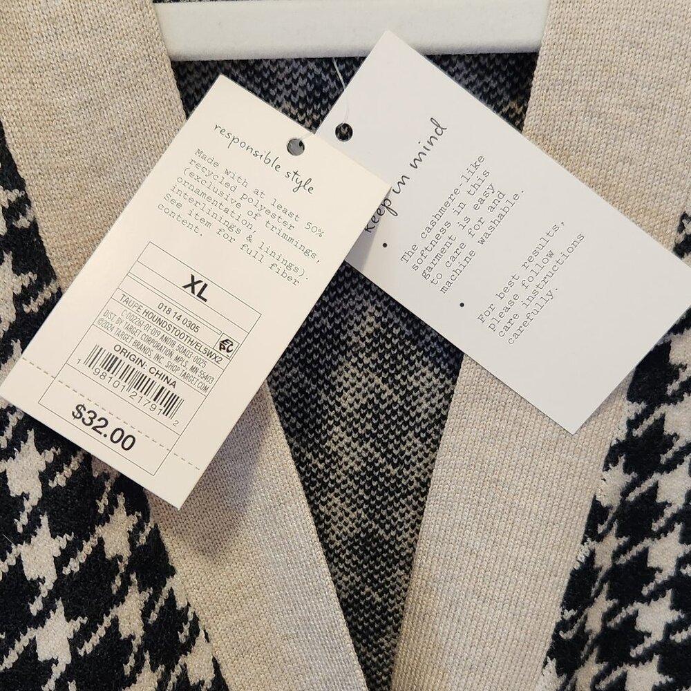 A New Day Houndstooth Sweater Size XL NWT - Picture 4 of 6